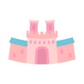 Cartoon hink fairy tale castle gate