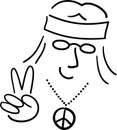 Cartoon Hippie Peace Dude/ai