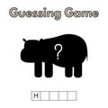 Cartoon Hippo Guessing Game