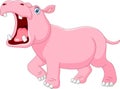 Cartoon Hippo with open mouth