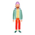 Cartoon hipster illustration