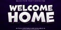Cartoon home text effect editable funny and comic text style Royalty Free Stock Photo