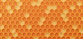 Cartoon honeycomb yellow background. Geometric hexagon pattern. 3D rendering.