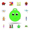 cartoon hopper inflatable toy colored icon. set of children toys illustration icons. signs, symbols can be used for web, logo, Royalty Free Stock Photo