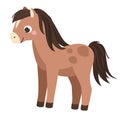 Cartoon horse. Cute farm animal character. vector clip art Royalty Free Stock Photo