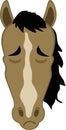 cartoon horse face sad and lament expression