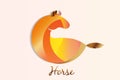 Wild horse unique logo vector image