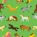 Cartoon horse vector cute animal of horse-breeding or kids equestrian and horsey or equine stallion illustration childly