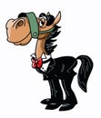 A cartoon horse wearing a tuxedo dressed for a ball party vector