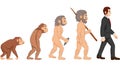 Cartoon human evolution Royalty Free Stock Photo
