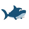 Cartoon hungry shark Royalty Free Stock Photo