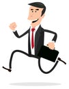 Cartoon Hurried Businessman