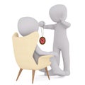 Cartoon Hypnotherapist Treating Patient in Session