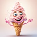 Cartoon Ice Cream character