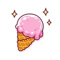 Cartoon ice cream cone