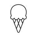 Cartoon Ice Cream Icon Isolated On White Background Royalty Free Stock Photo