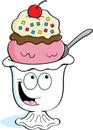 Cartoon ice cream sundae Royalty Free Stock Photo