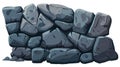 The cartoon icon depicts an abstract stone, rock, or alien cobblestone Royalty Free Stock Photo