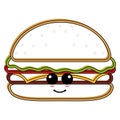 Cartoon icon of a happy burger