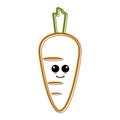 Cartoon icon of a happy carrot