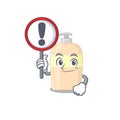 A cartoon icon of toner with a exclamation sign board Royalty Free Stock Photo