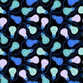 Cartoon illumination seamless light bulbs pattern for wrapping paper and fabrics and linens and kids clothes print