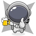 Astronauts drinking beer