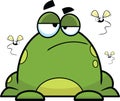 Bored Cartoon Frog with Flies