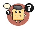 Cartoon illustration of bread with the question mark