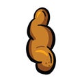A Cartoon Illustration of a Brown Poo Dookie or Turd