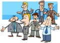 Cartoon businessmen characters group illustration Royalty Free Stock Photo