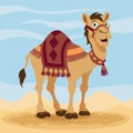 Cartoon Illustration Of A Camel Royalty Free Stock Photo