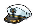 Cartoon illustration for children, Captain hat Royalty Free Stock Photo