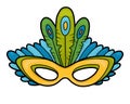 Cartoon illustration for children, Carnival mask