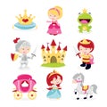 Princesses Prince Knight Icons Royalty Free Stock Photo