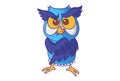 Cartoon Illustration Of Cute Owl Royalty Free Stock Photo