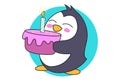 Cartoon Illustration Of Cute Penguin Royalty Free Stock Photo