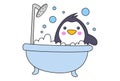 Cartoon Illustration Of Cute Penguin