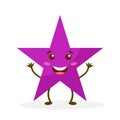 Cartoon Illustration of a Cute Shining Star Character Royalty Free Stock Photo