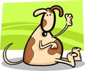 Cartoon illustration of cute spotted dog Royalty Free Stock Photo