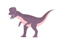 Cartoon illustration dilophosaurus of the Jurassic period