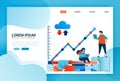 Cartoon illustration for education financing chart. Expensive fees in student studies. High cost for scholarship programs and self