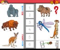 Biggest and smallest animal cartoon game