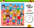 Counting kid characters educational activity Royalty Free Stock Photo