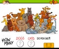 How many dogs and cats educational game