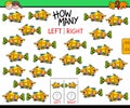 Counting left and right picture of fish educational game