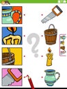 match objects and clippings educational game