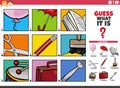 Guess cartoon objects educational task for children