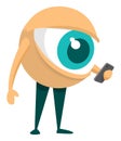 Giant eyeball using a smartphone