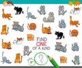 Find one of a kind picture with cat character Royalty Free Stock Photo